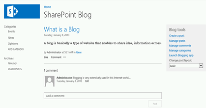 Provide Comments against a Post